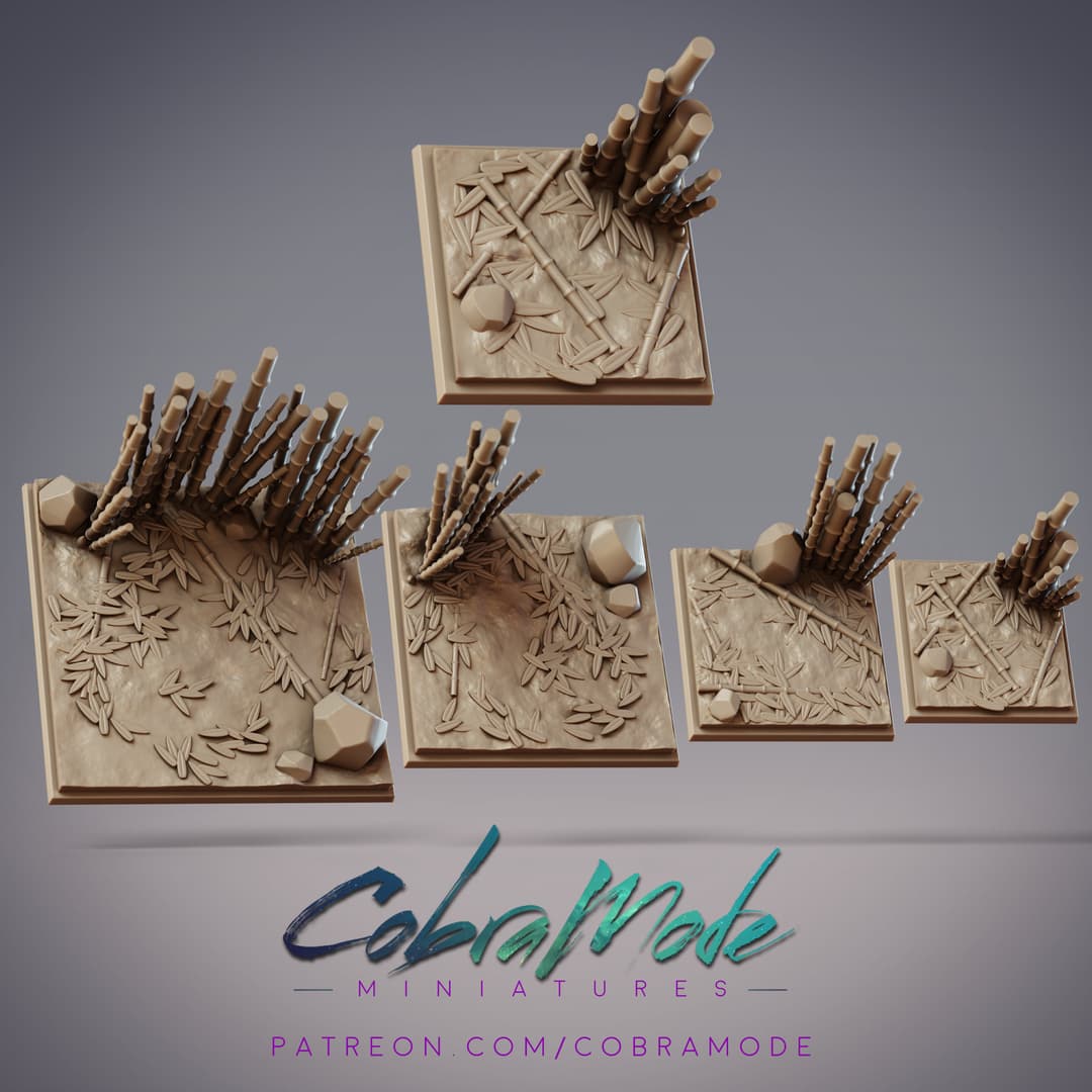Bamboo Forest Square Base Pack (4pcs)