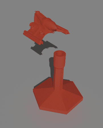 Space Combat Gunship Class Trillian Spaceship and Flight Stand STL – Printable Heavy Assault Starship for Sci-Fi Tabletop Miniature Games