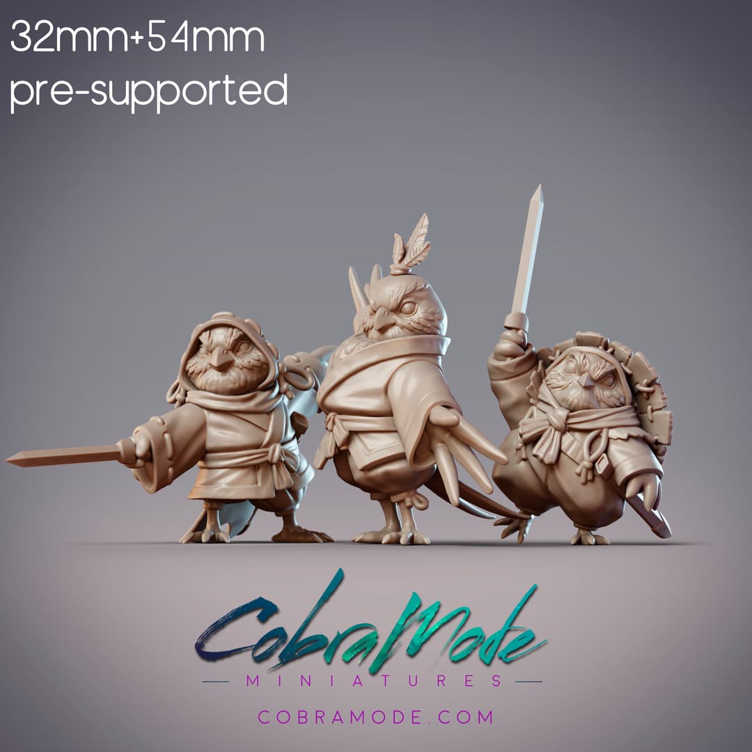 Sparrow Warrior Trio - Hiina, Ishi, & Tome, Yosuzume Mercenaries (Pre-supported)