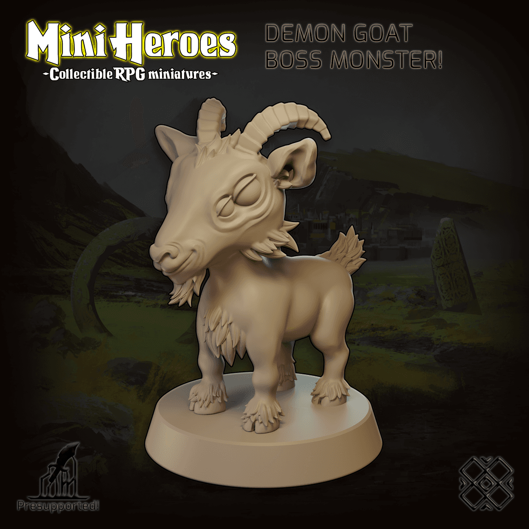 Mini Heroes - Collectible RPG Miniatures (Demon Goat, Encounter, Chibi)