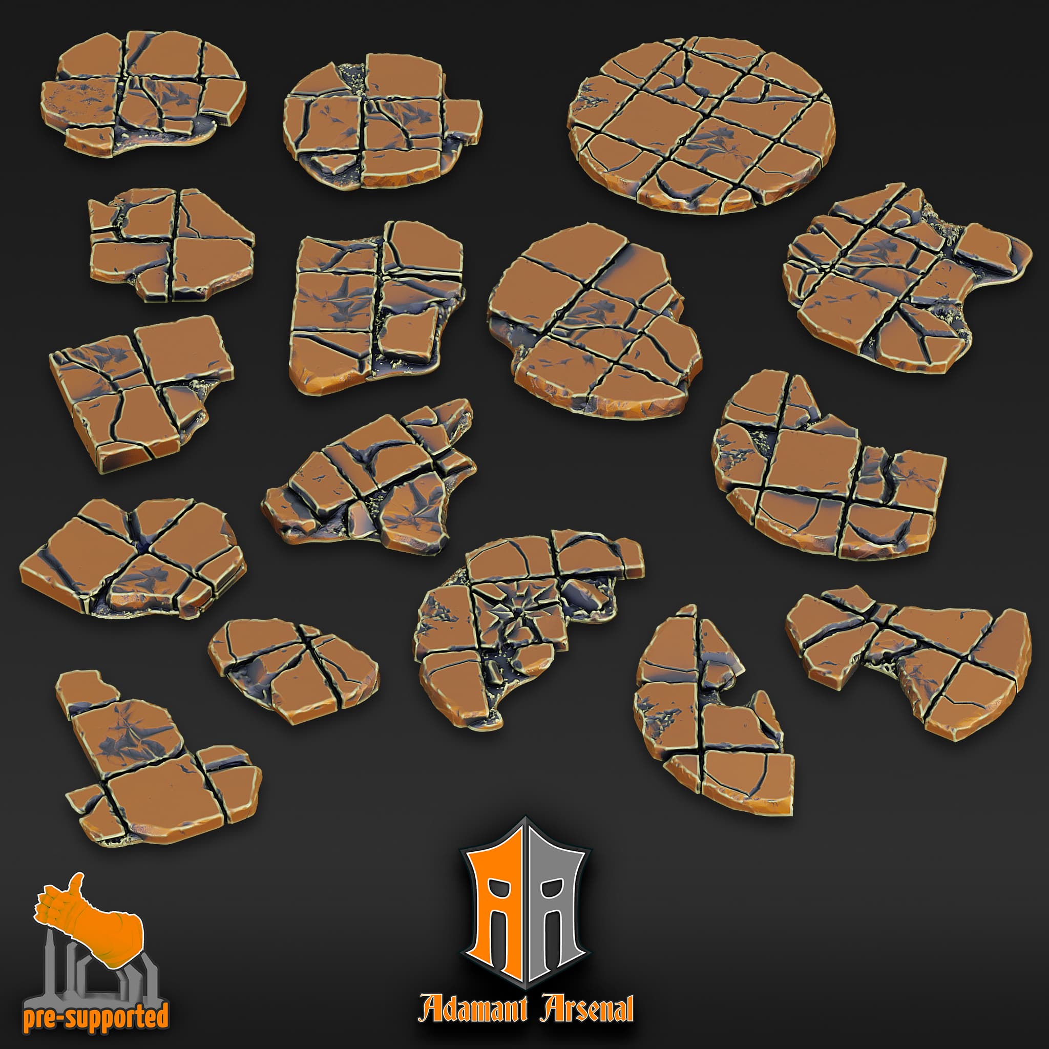 Basing Bits - Ruin Tiles 25-32mm