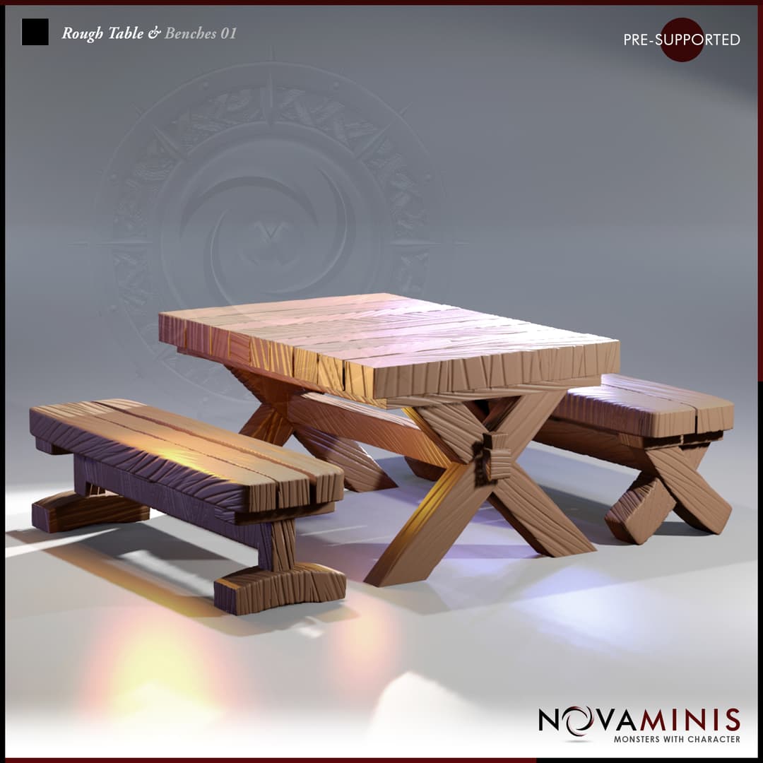 Rough Table & Benches 01