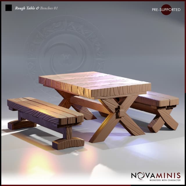 Rough Table & Benches 01