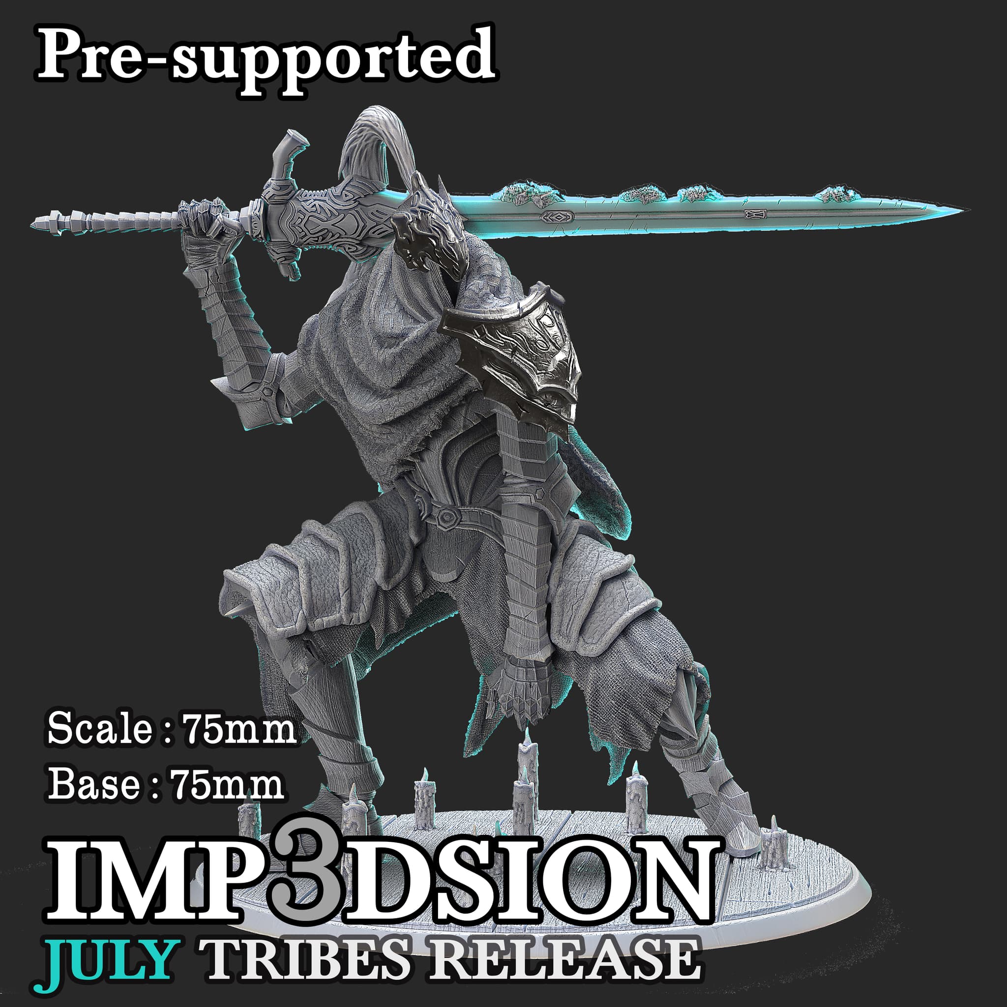 Dark knight 75mm miniature