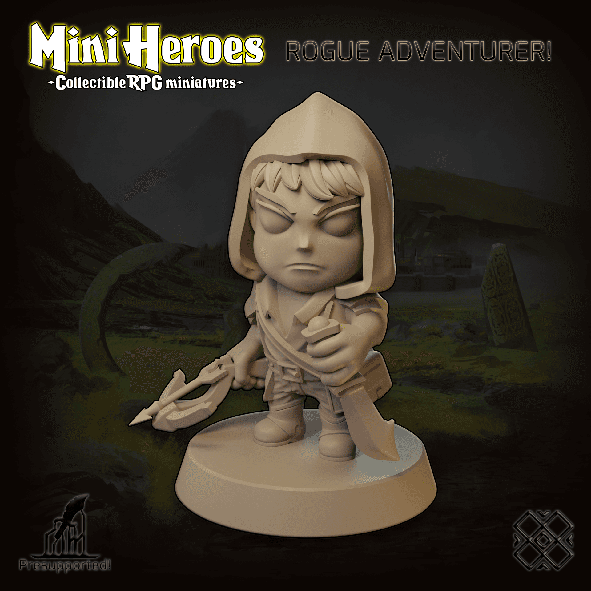 Mini Heroes - Collectible RPG Miniatures (Rogue, Assassin, Chibi)