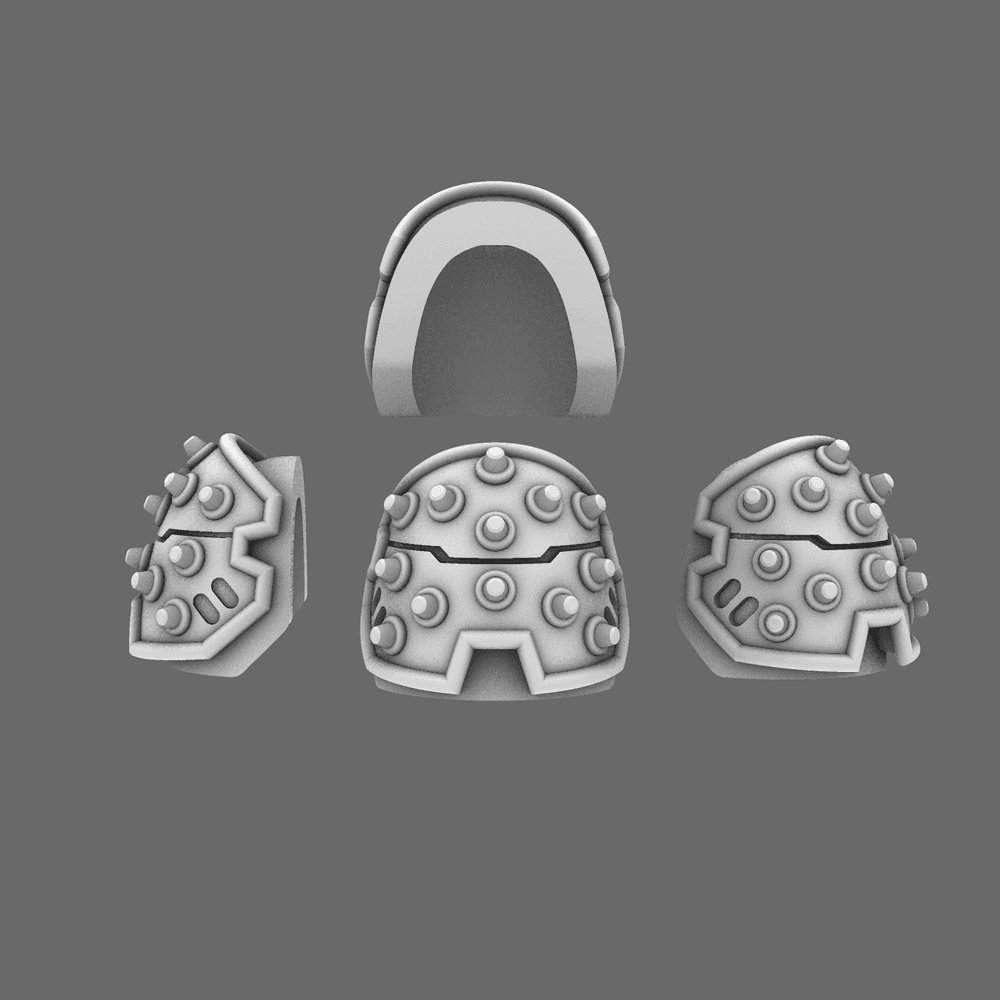 Space Knights V4 Savage Studded Shoulder Pads Type C