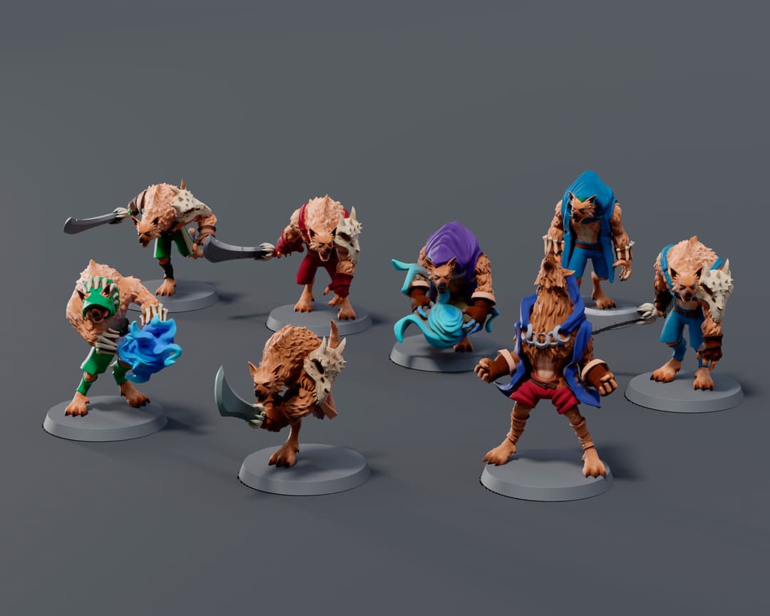 Gnolls x8 miniatures