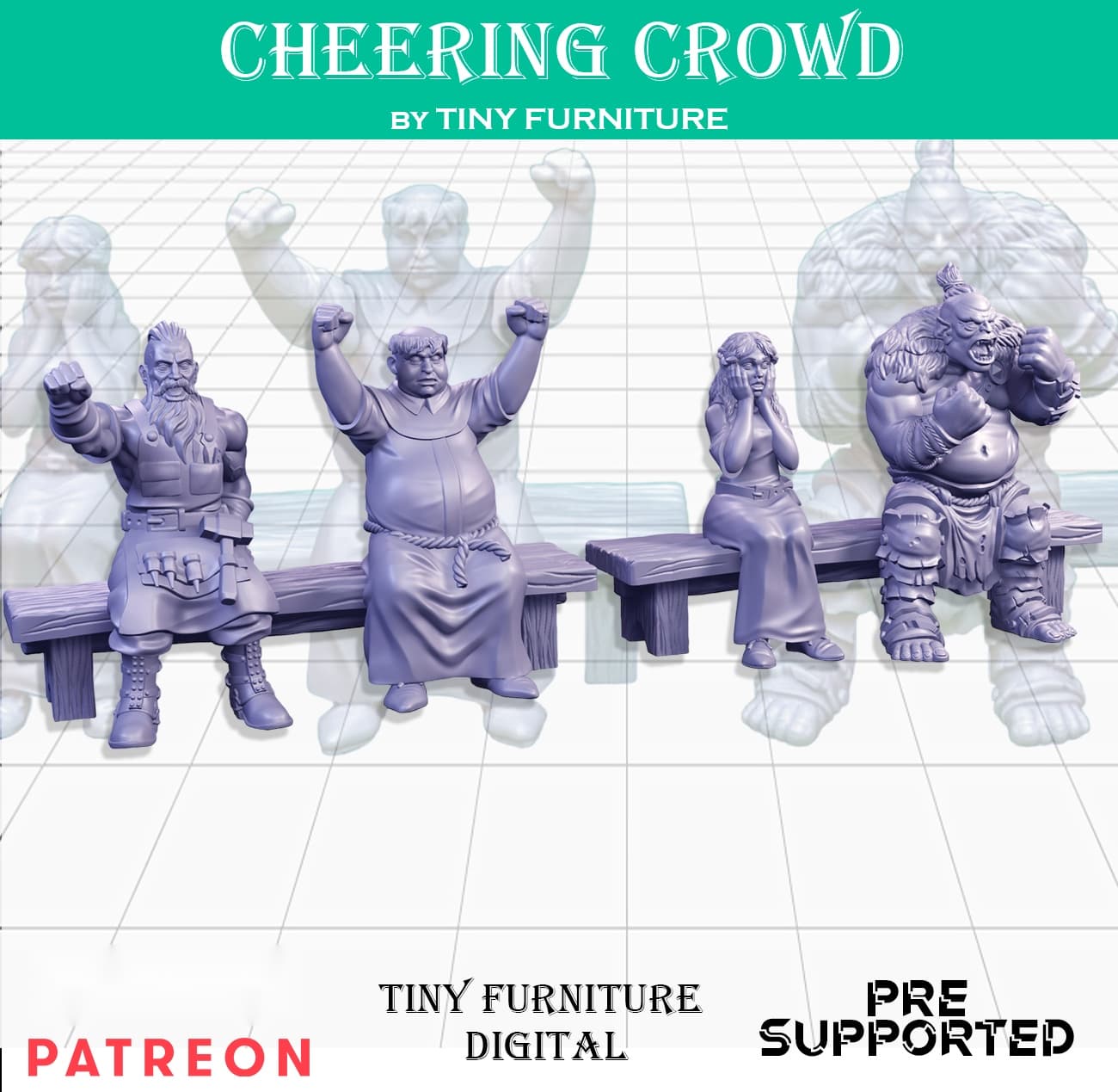 Cheering Crowd (SITTING FOLKS)