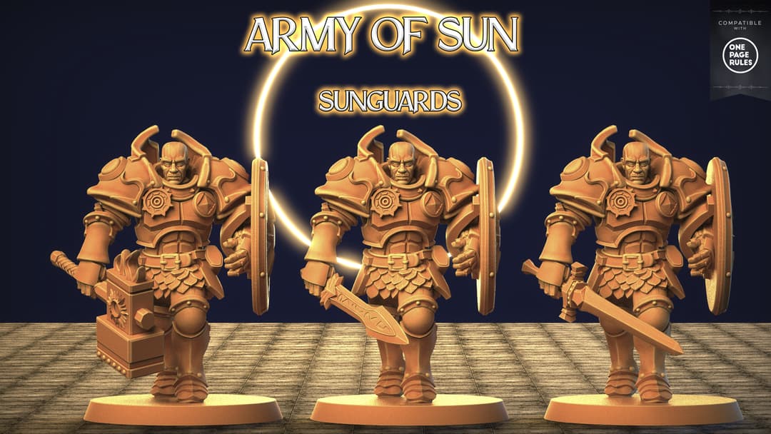 Sunguards Pack (3 miniatures,6 Arms, 4 Heads)