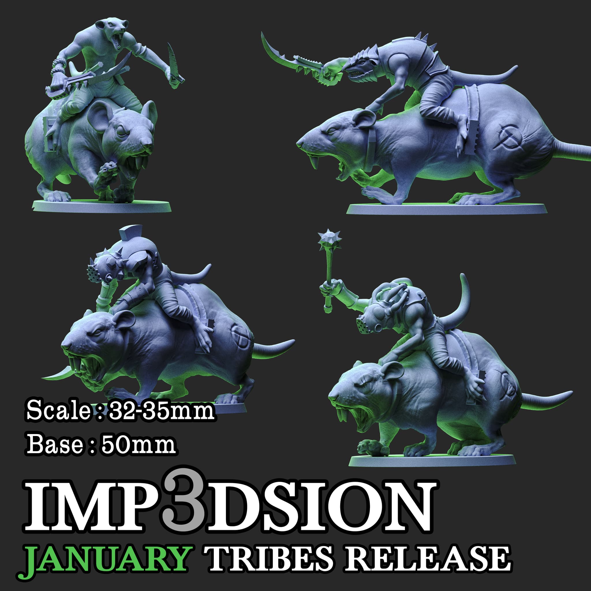 Ratmen armie (14 different miniatures)