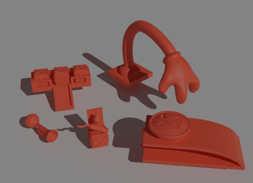Gaslands 20mm (1:64) Scale Clown Weapons Set STL – Printable Miniature Car Combat Accessories for Tabletop Gaming