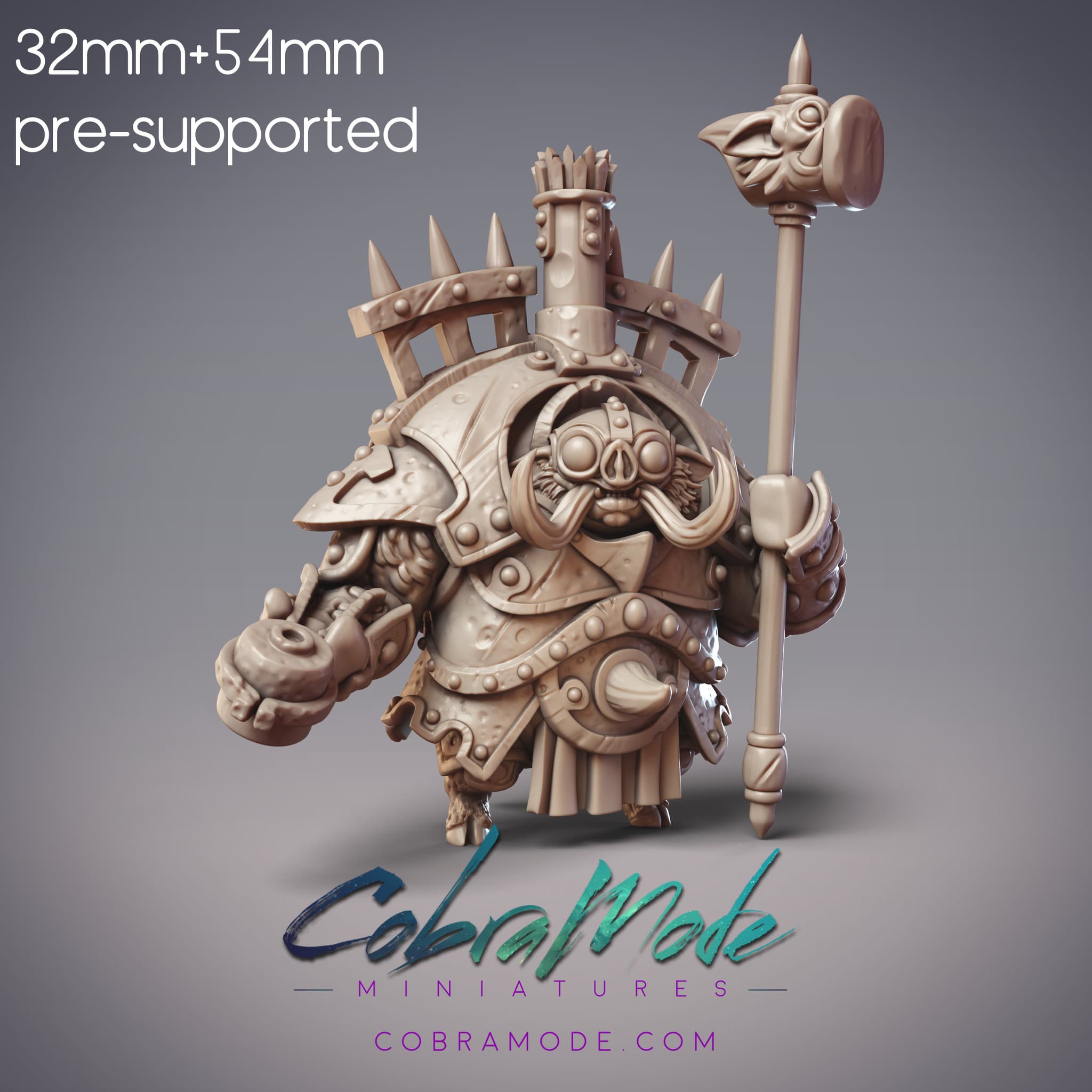 Boar folk Heavy Warrior Hero - Lokcha, Goksagu Metallurgist (Pre-Supported)
