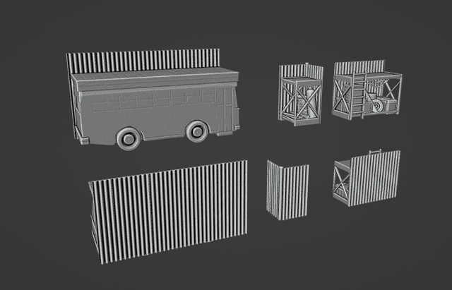 Gaslands Post Apocalypse Fortress Walls