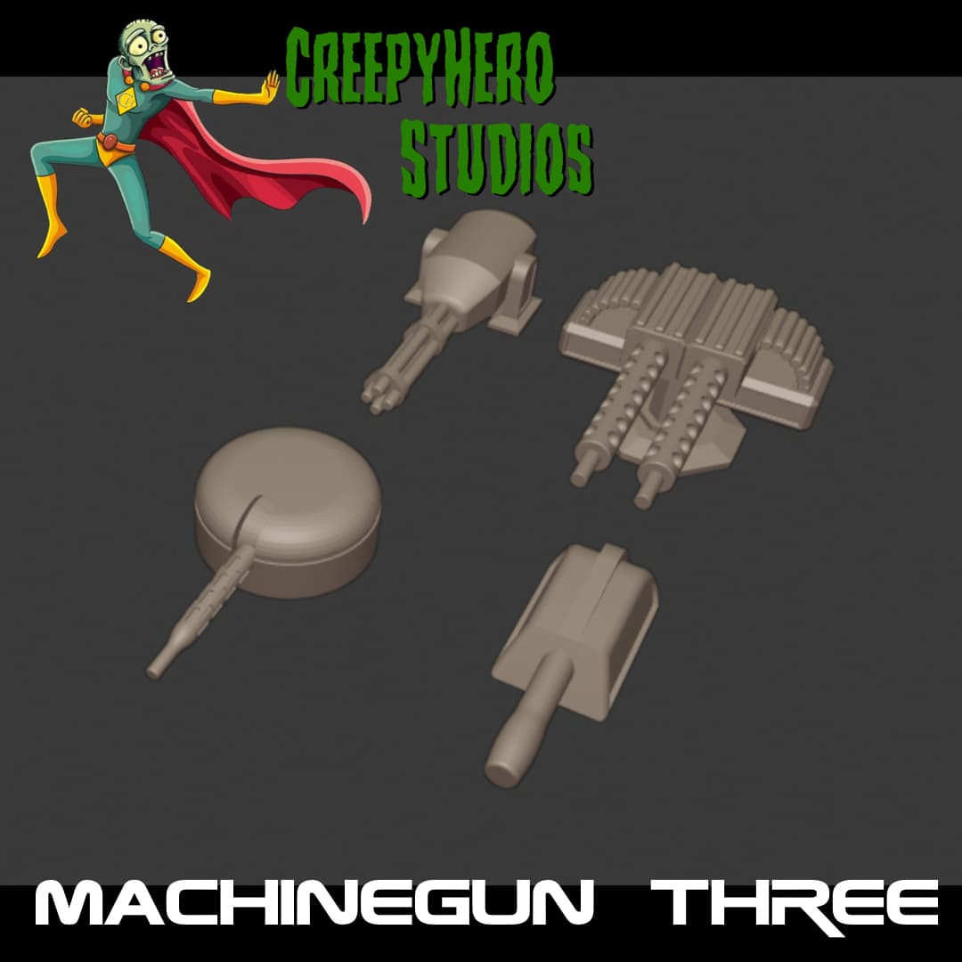 Gaslands Machinegun Three Set