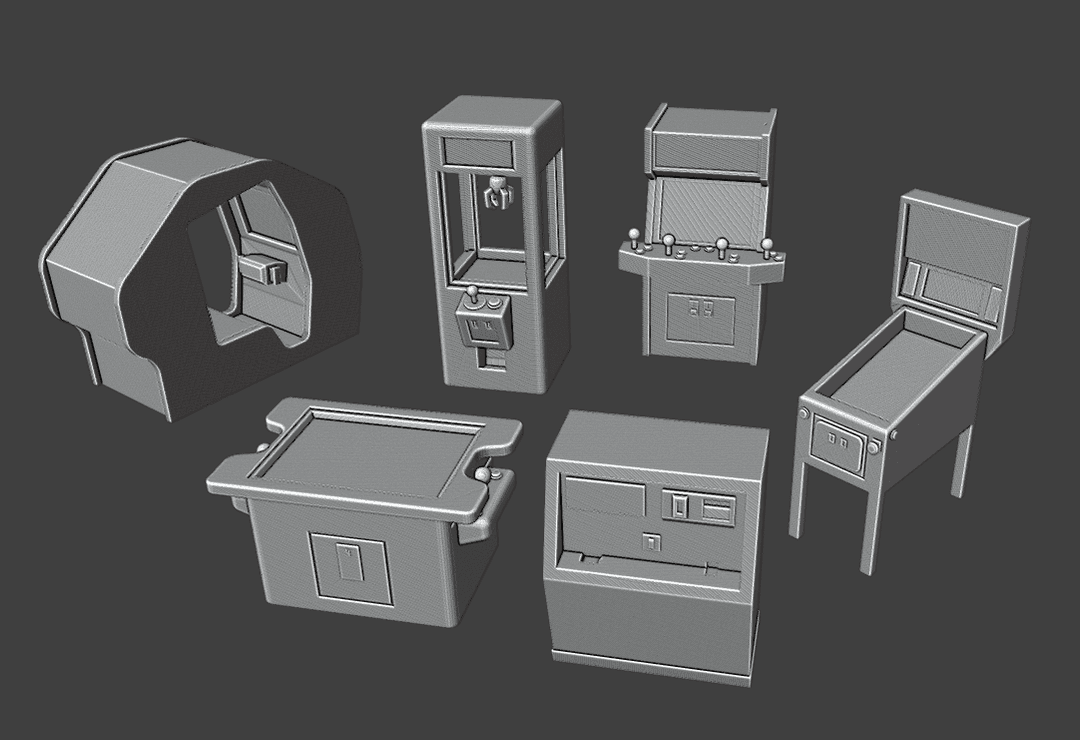 Modern 28mm Scale Arcade Machines