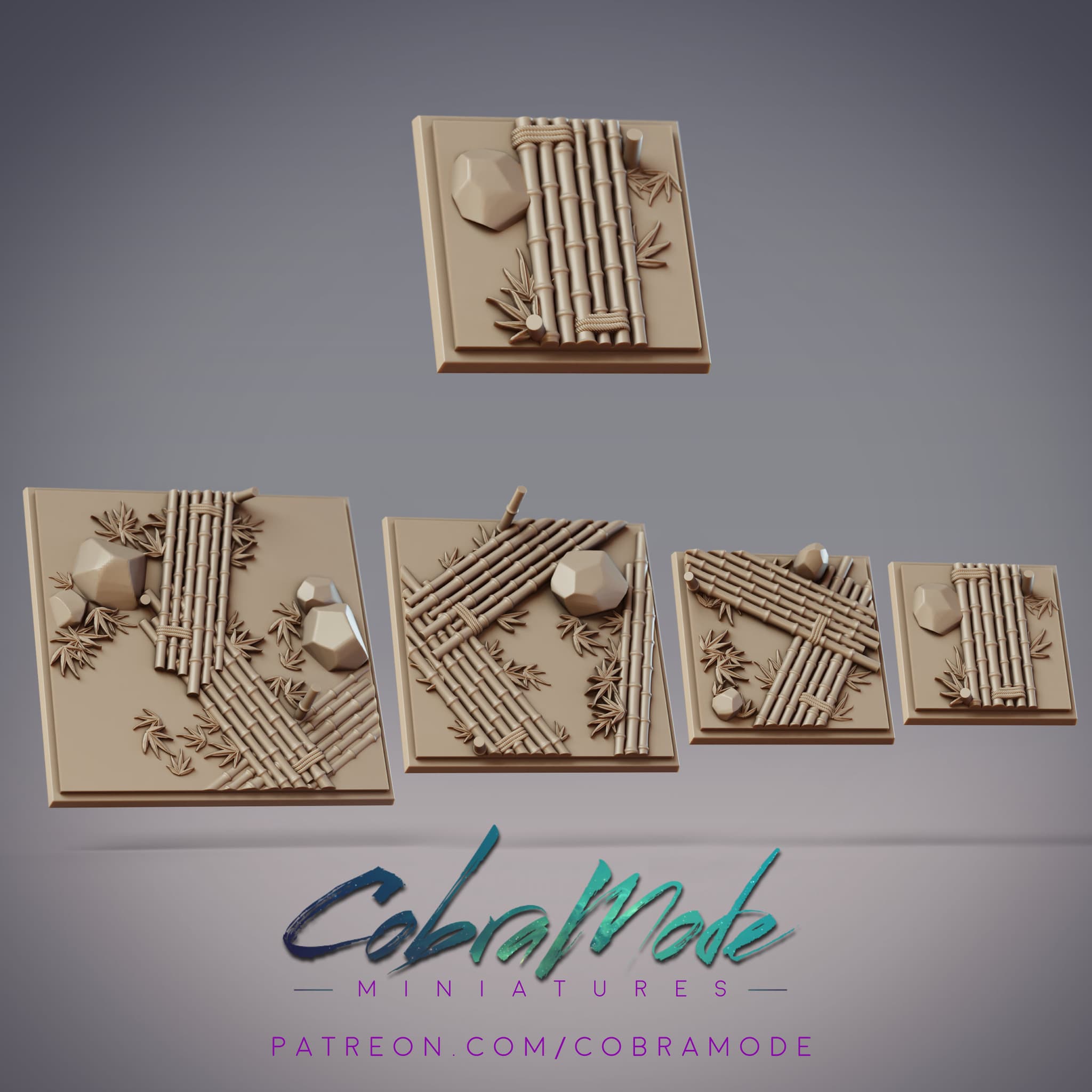 Bamboo Bridge Square Base Pack (4pcs)