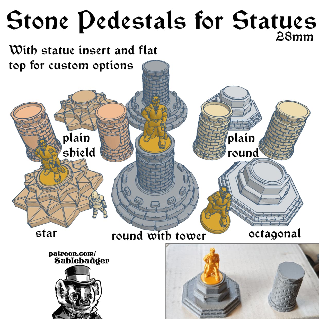 Stone Pedestals for Statues
