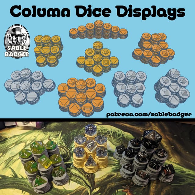 Dice Set Display - Towers