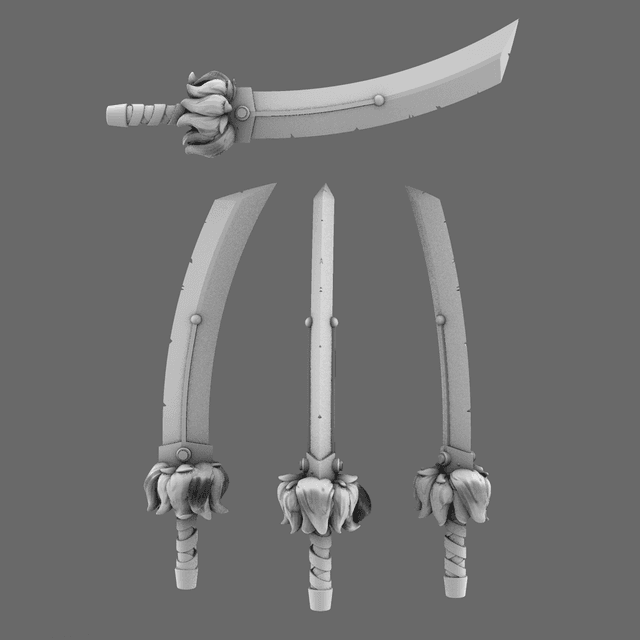 Cyber Samurai Demon Dog Sword NOHAND