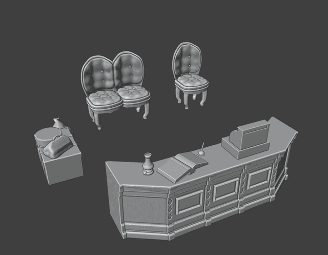 Wild West Hotel Lobby Furniture Set