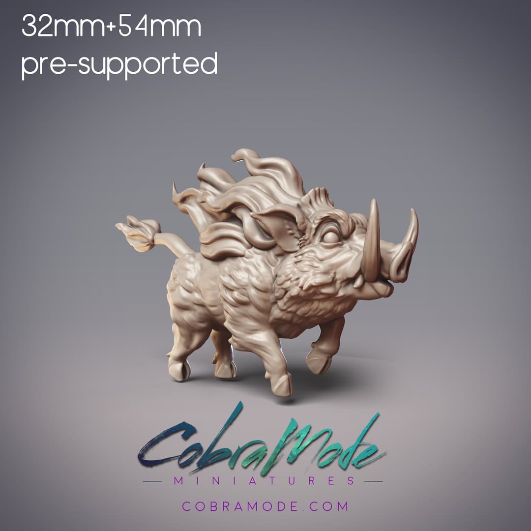 Flaming War Pig - Gorlag Firepig (Pre-supported)