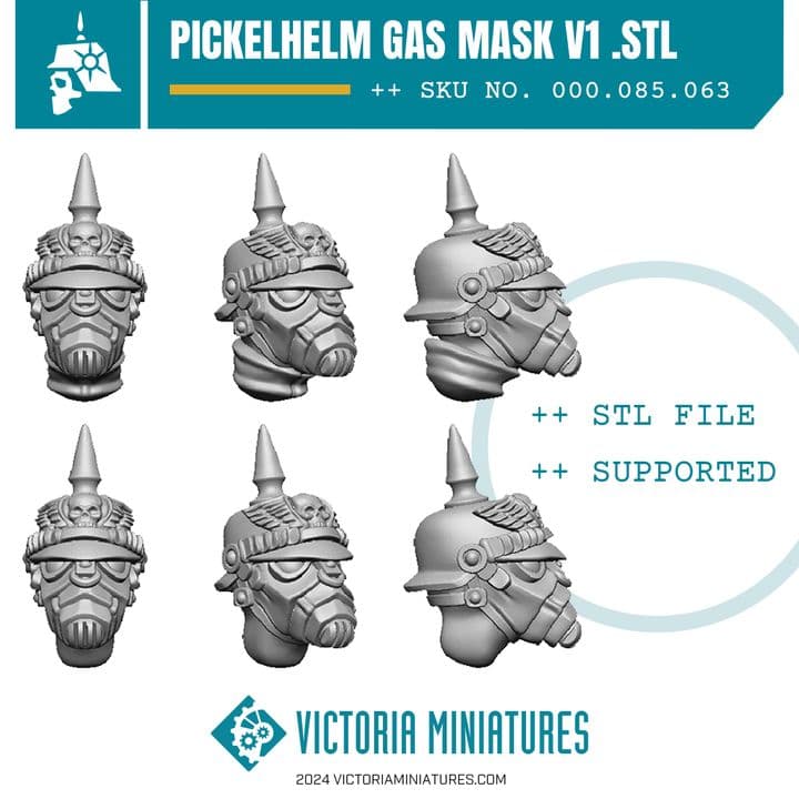 Pickelhelm Gas Mask Heads V1