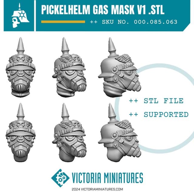 Pickelhelm Gas Mask Heads V1
