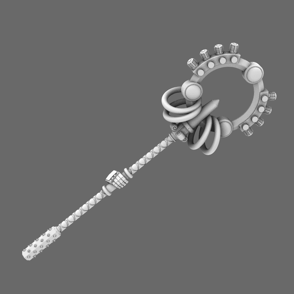 Cyber Samurai Monk Staff RIGHT