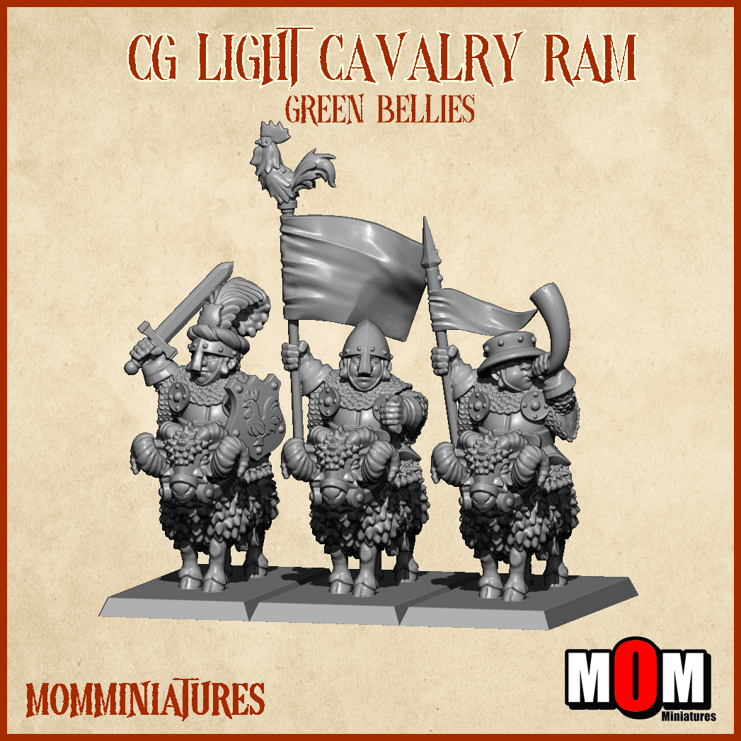 CG Light Cavalry on ram (Green Bellies)