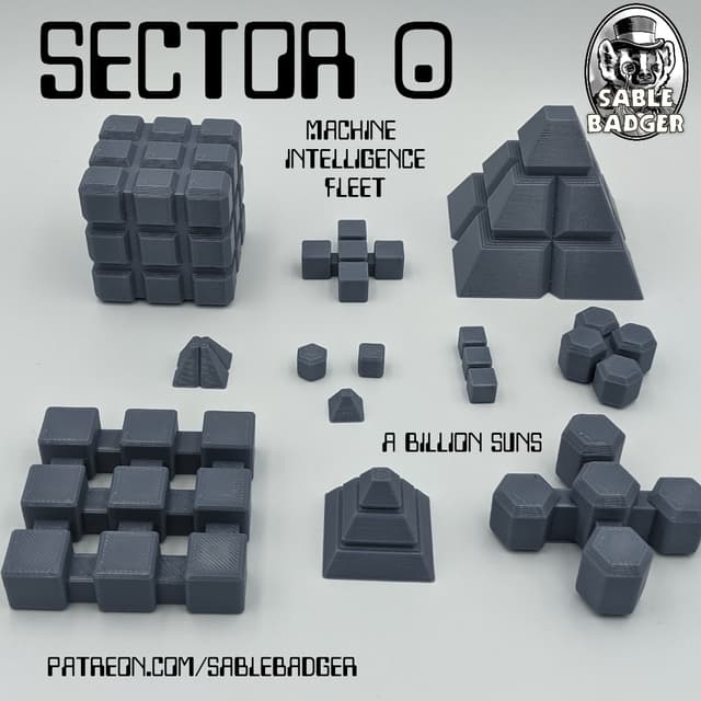 A Billion Suns - Sector Zero AI Fleet of Spaceships