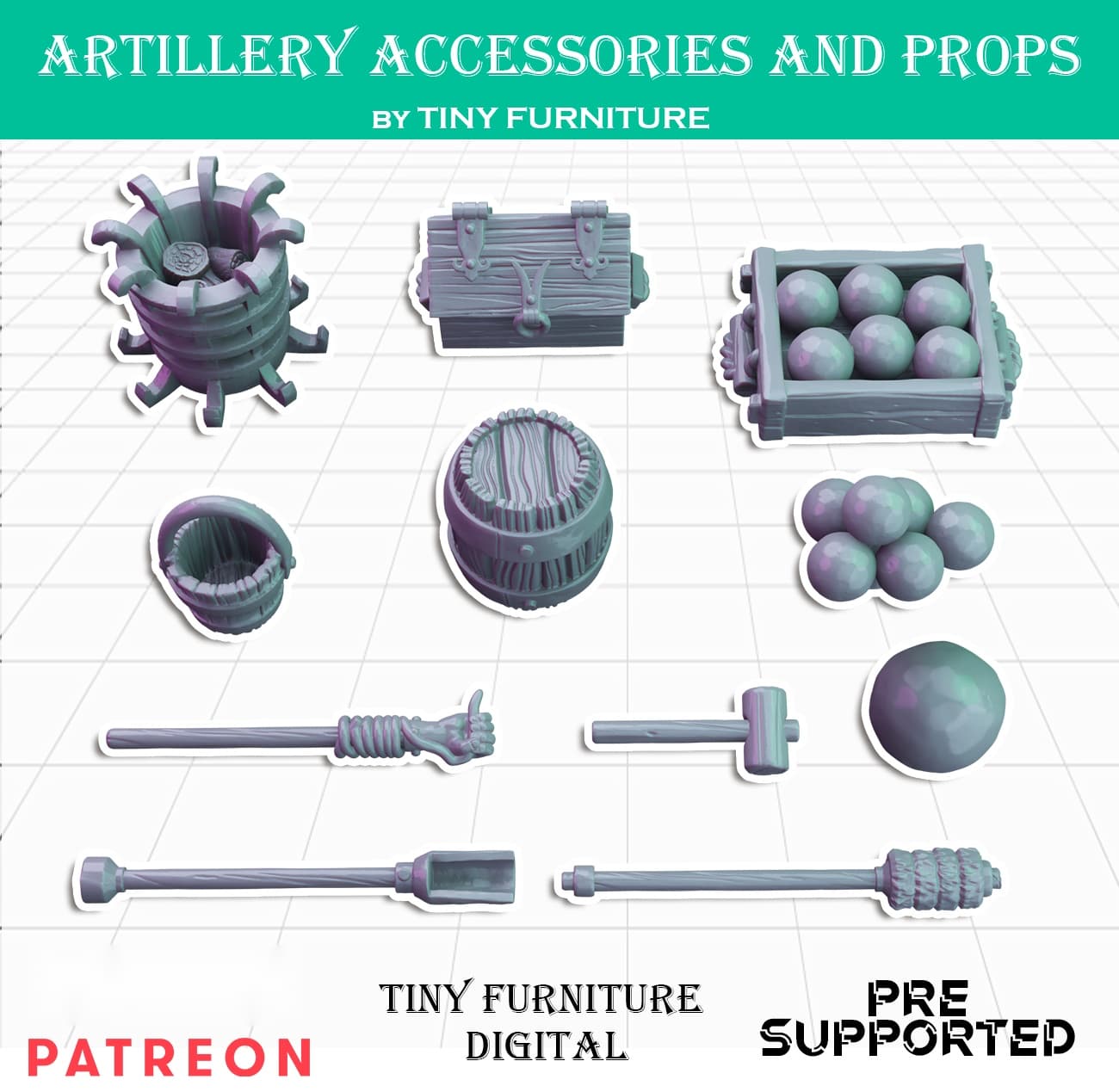 Artillery accessories and props (Medieval Artillery)