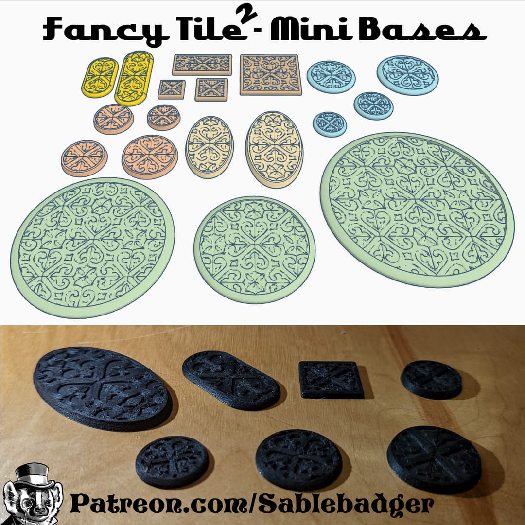 Mini Bases - Fancy Tile Pattern 2