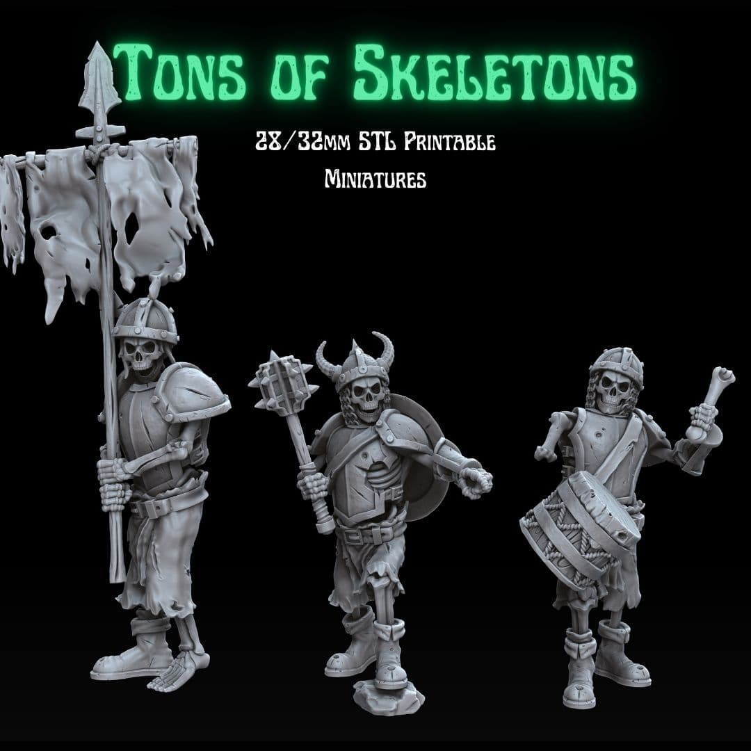 Tons of Skeletons: Heavy Equipped Skeletons Command Group 
