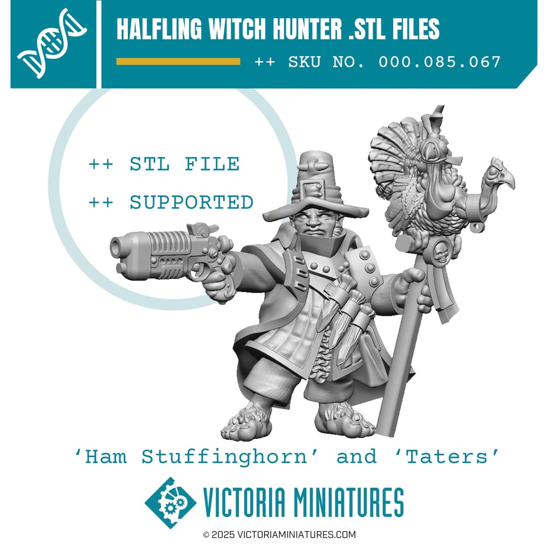 Halfling Witch Hunter. STL Download