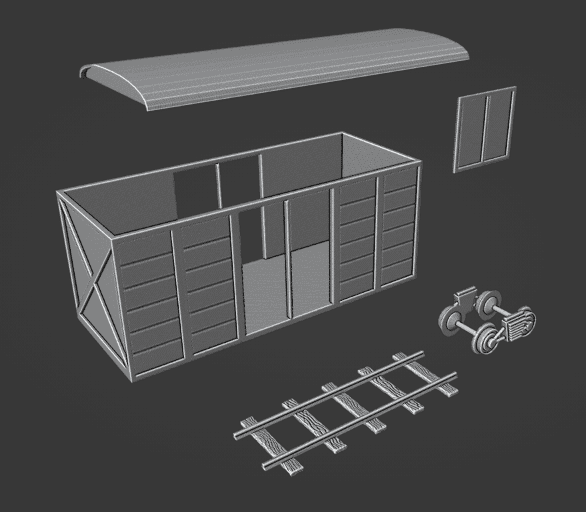 Gaslands Train Car Set