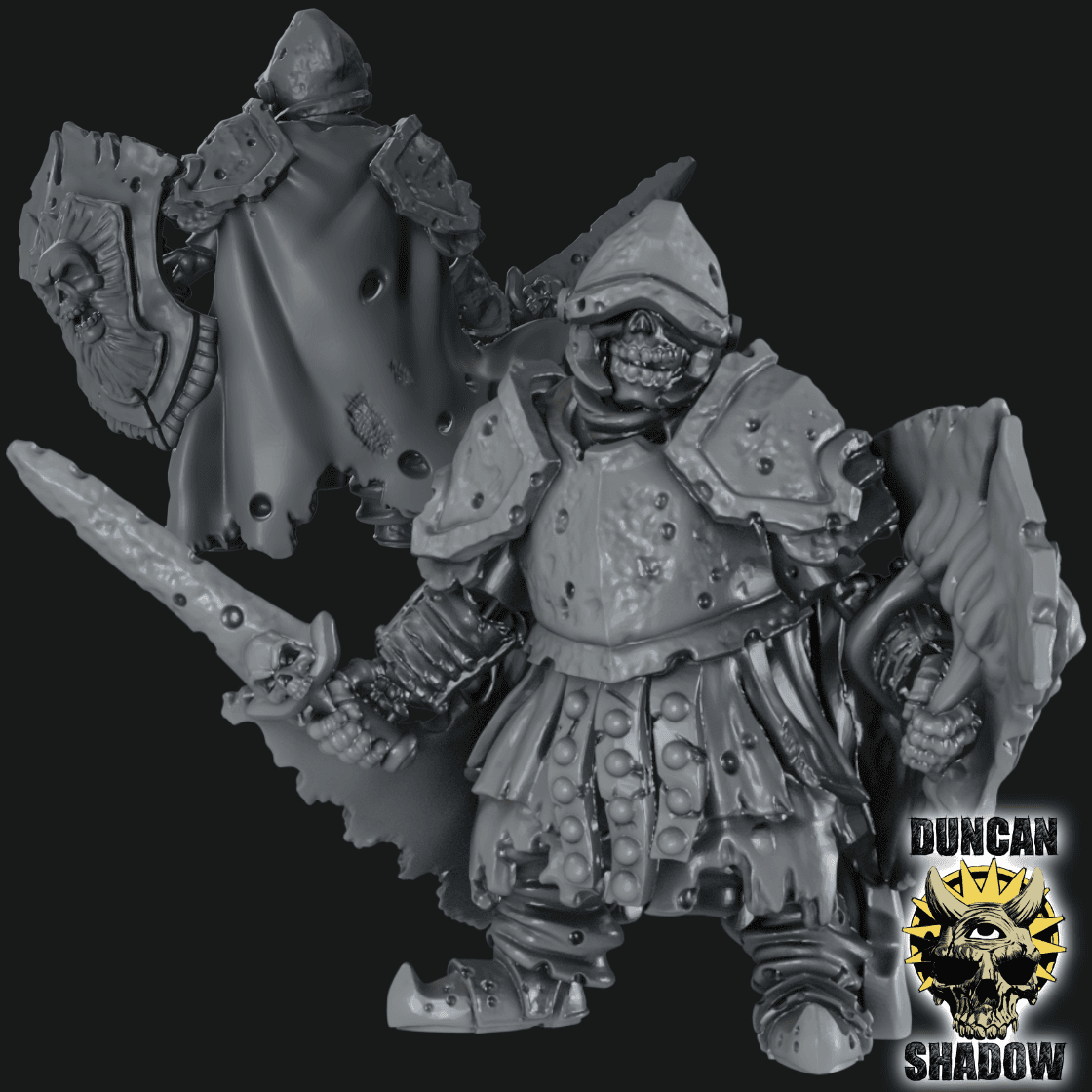 Armoured skeletons with Sword and Shields (Pre Supported)