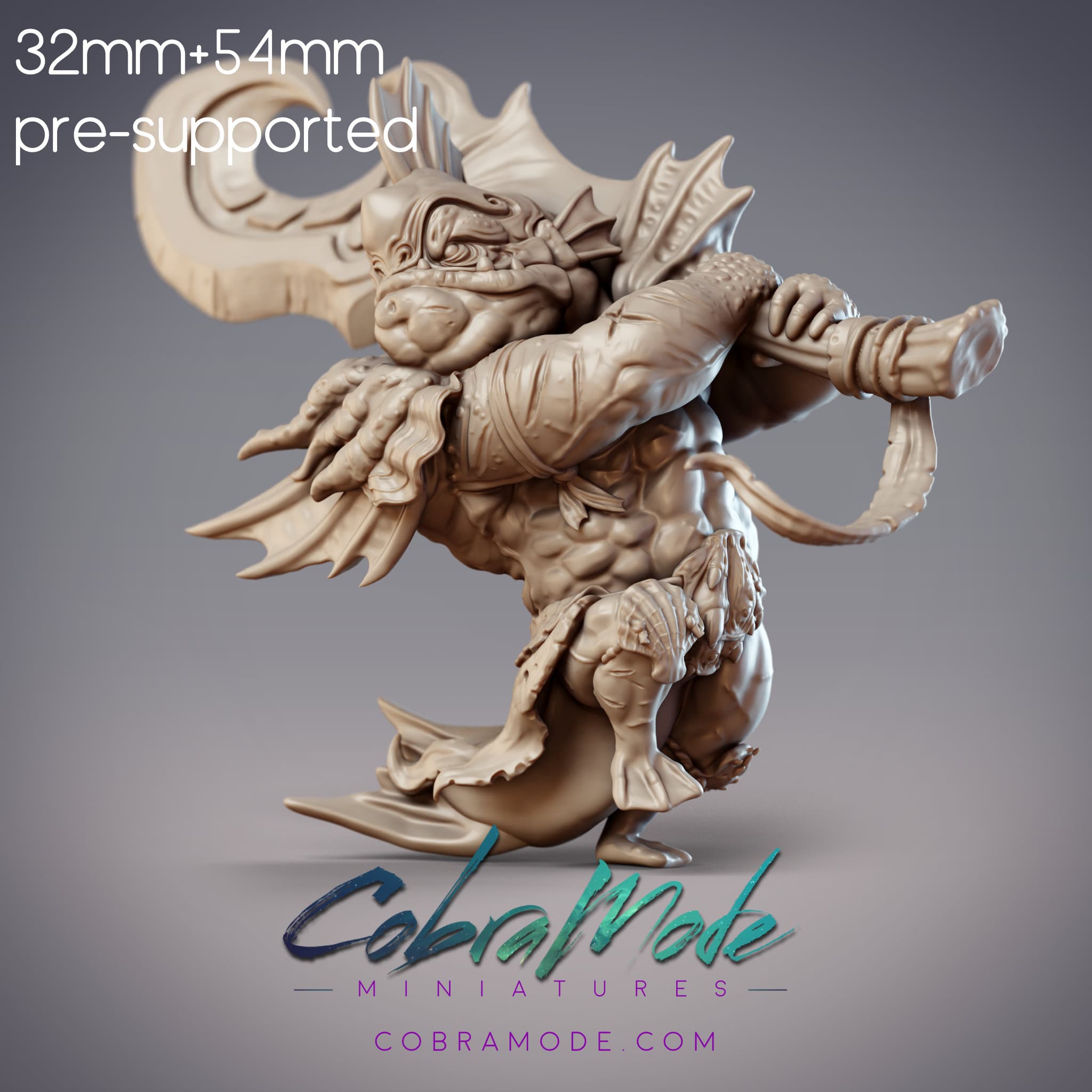 Fishfolk Warrior - Orchamus, Sommos Jow Warlord (Pre-Supported)