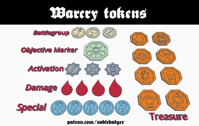 Game Token Project - Warcry Tokens