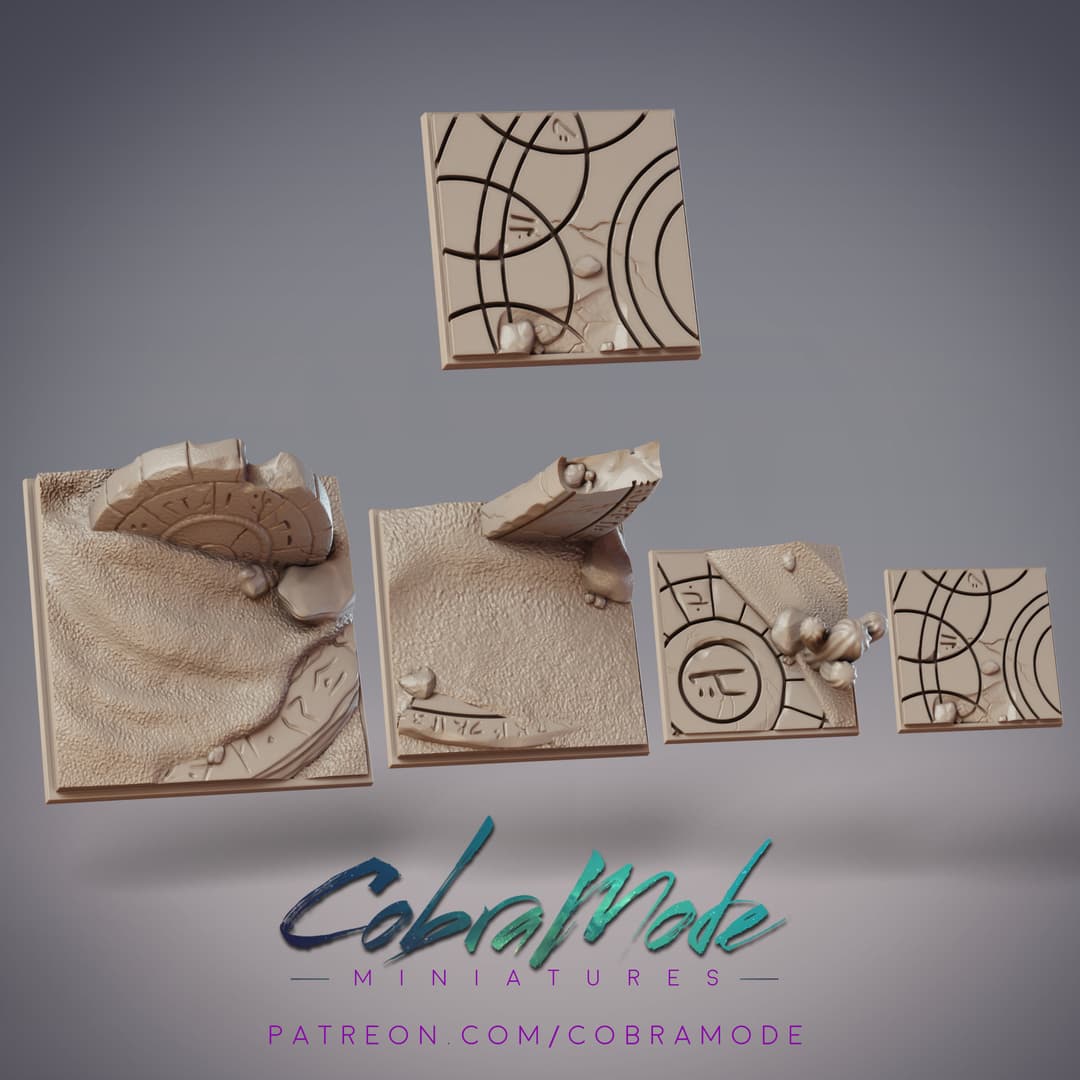 Sandy Ruins Square Base Pack (4pcs)