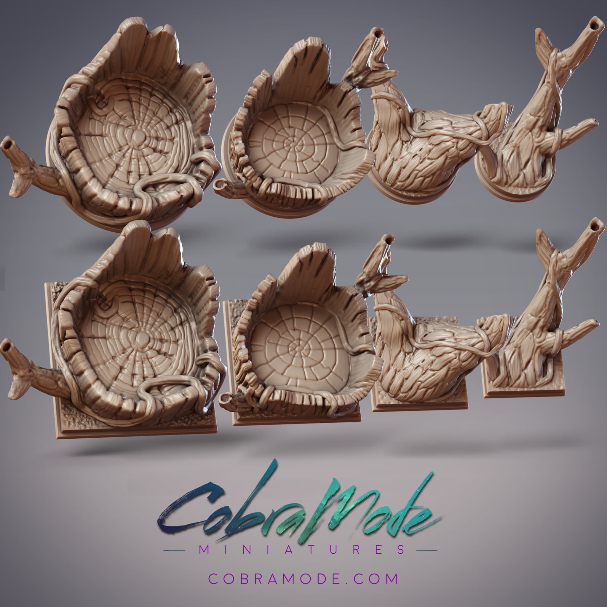 Jungle Stumps Base Pack (8pcs) - Round and Square Versions