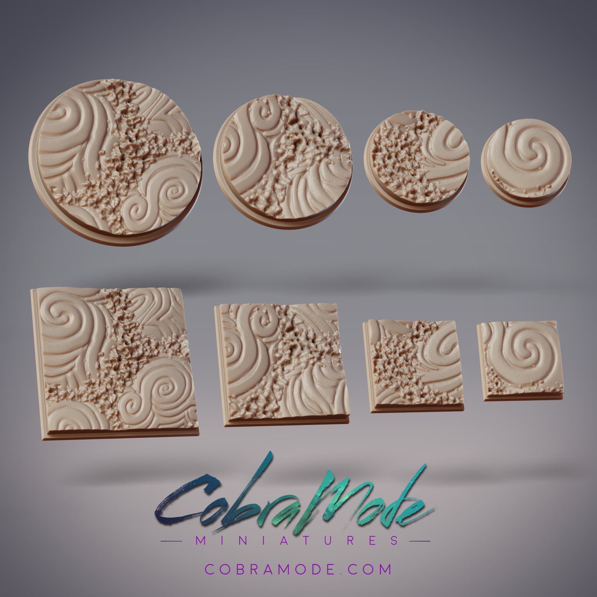 Ciorcal Stones 2 Base Pack (8pcs) - Round and Square Versions