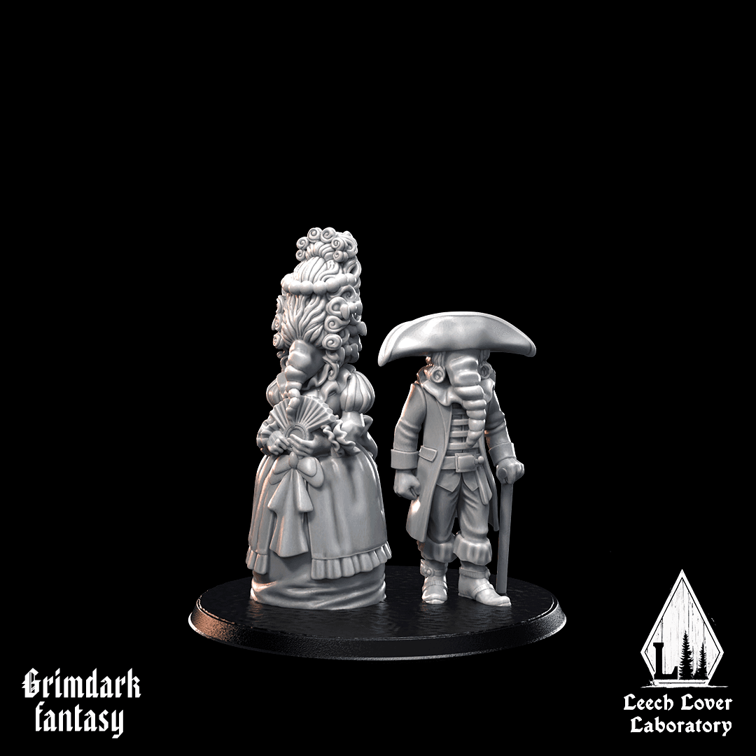 Leech Couple for miniature-agnostic grimdark wargames