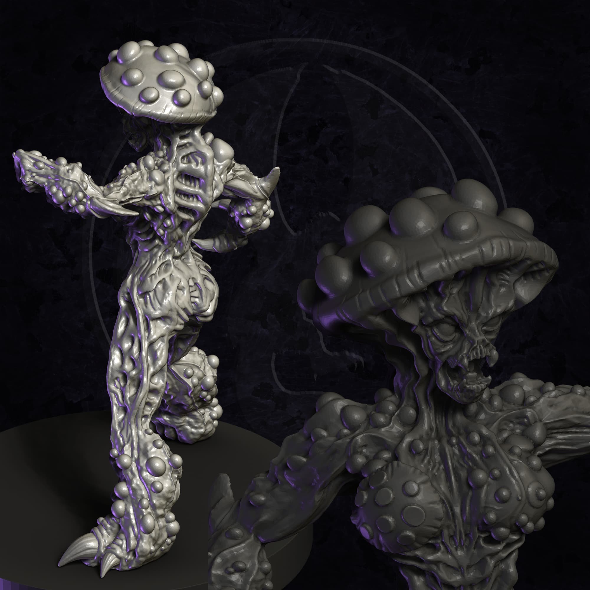 FUNGAL VAMPIRE SPAWN: Female Pose 1 - Fungal Vampire Minions