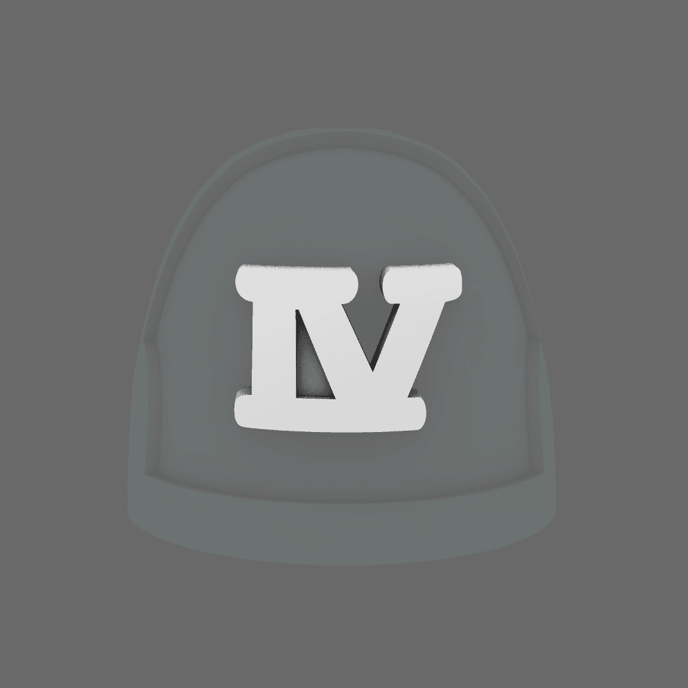 Space Knights V10R Standard Roman Numeral 04 Shoulder Symbols