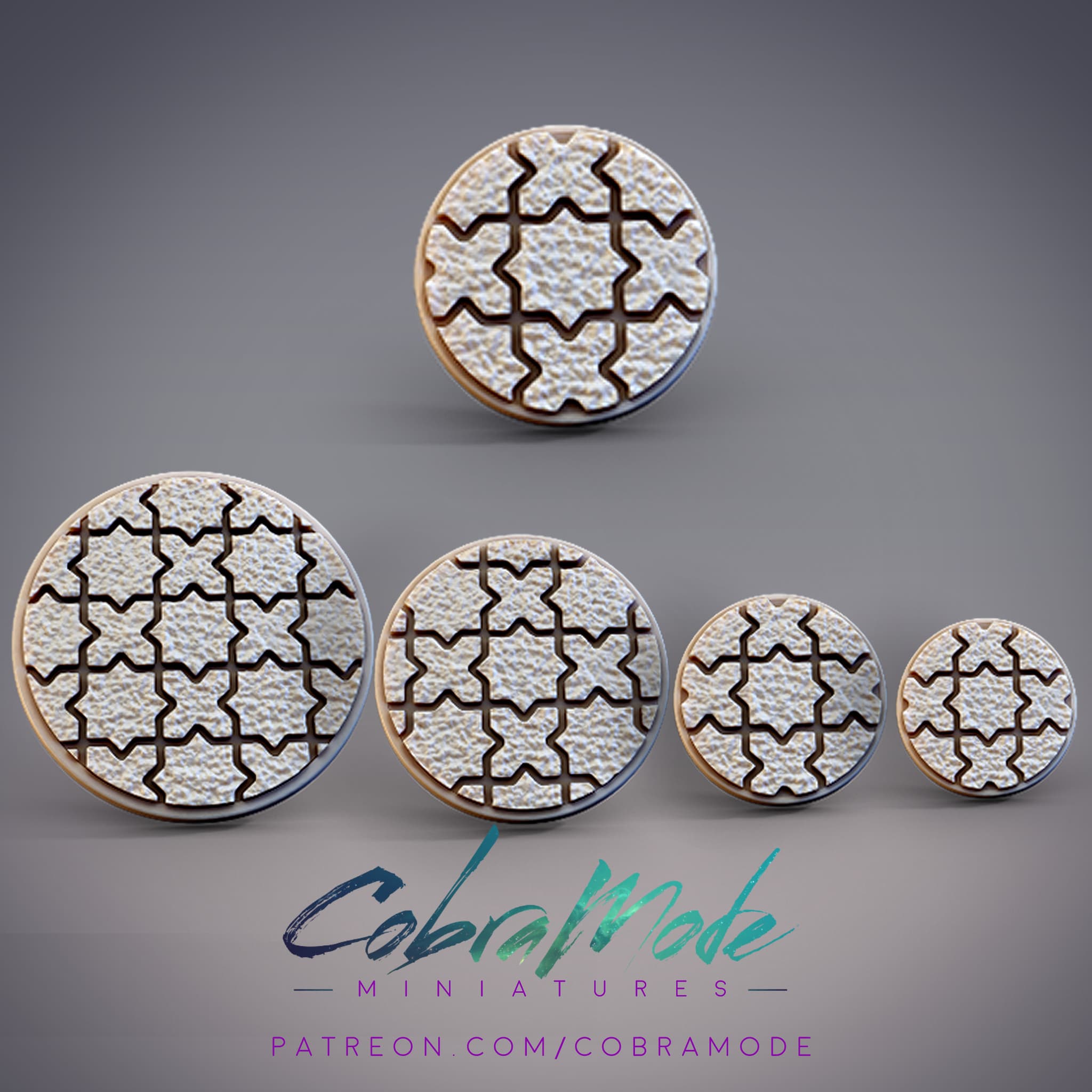 Star and Cross Tile Base Pack (4pcs)