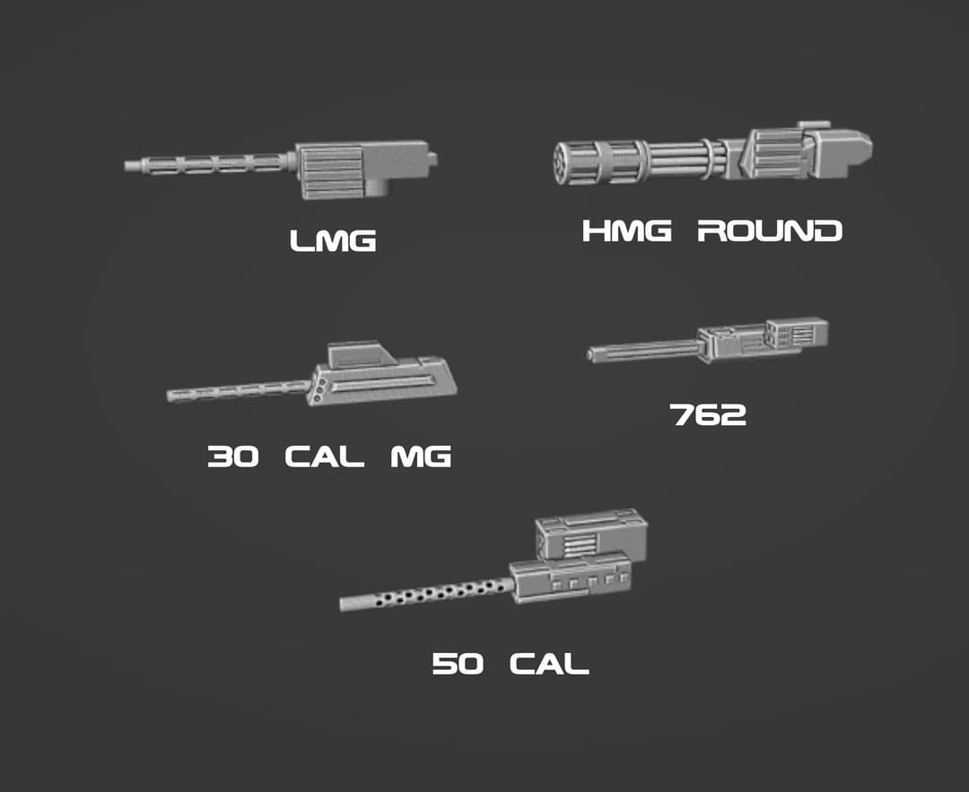 Gaslands Highway 24 Machinegun Set
