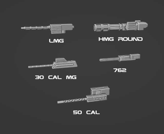 Gaslands Highway 24 Machinegun Set