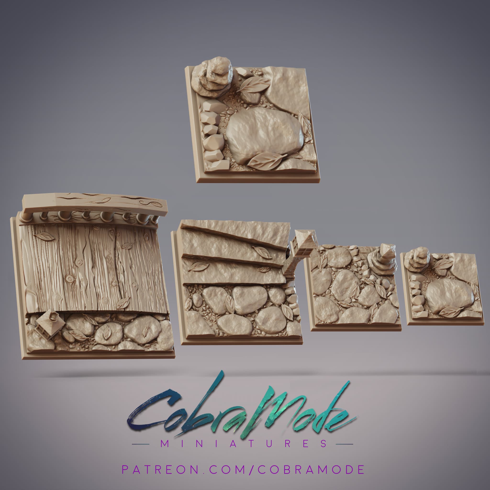 Japanese Garden Square Base Pack (4pcs)