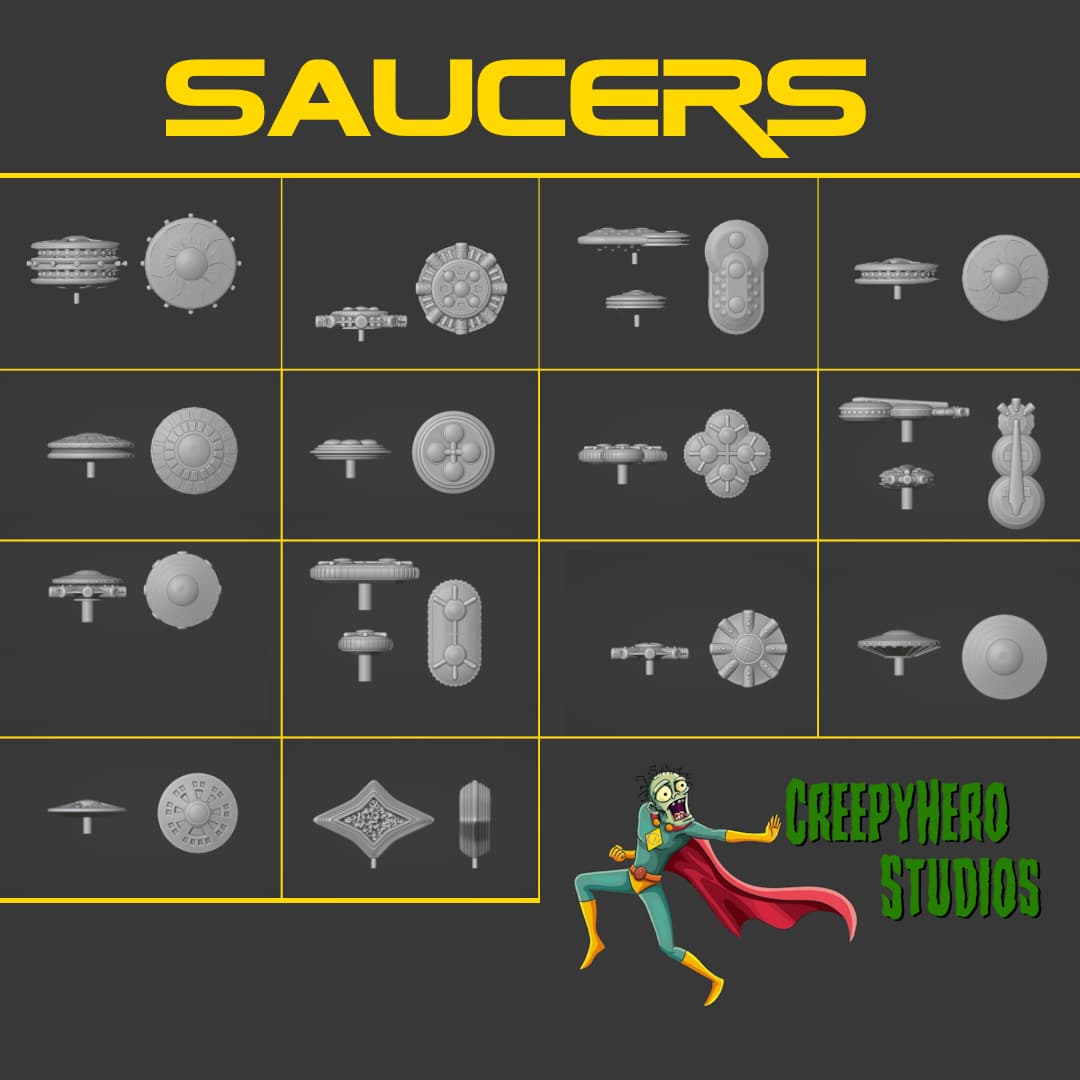 Starship Fleet Kickstarter Saucer Fleet