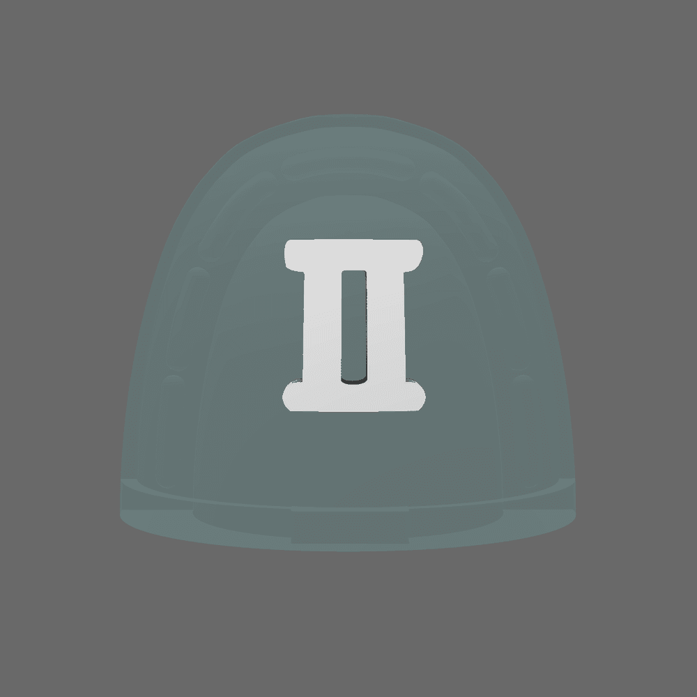 Space Knights V10K Standard Roman Numeral 02 Shoulder Symbols